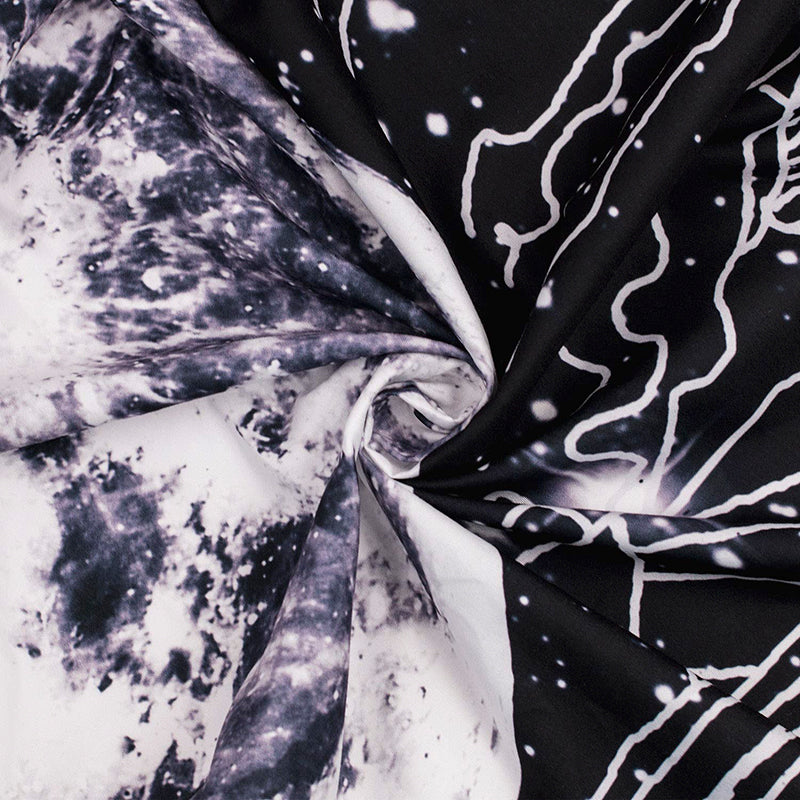 Black and white moon tapestry