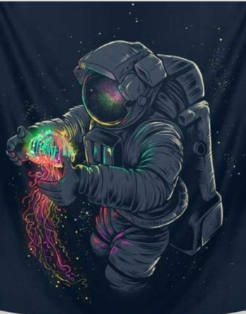 Cosmic Astronaut Tapestry