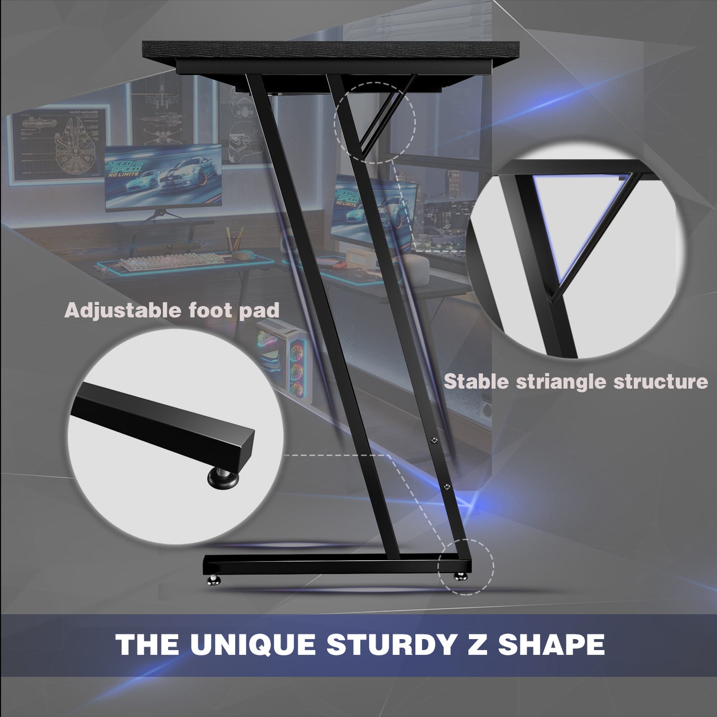 51 Inches Corner Office Desk