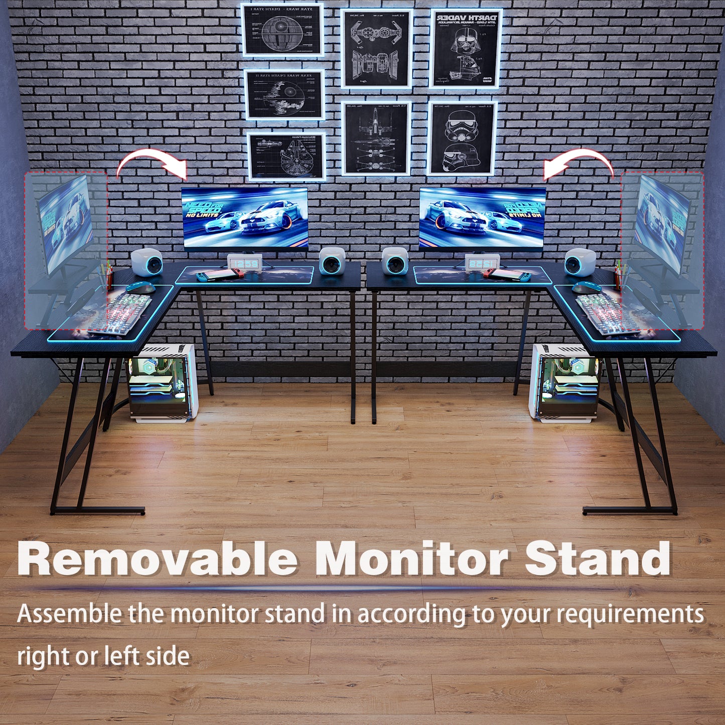 51 Inches Corner Office Desk