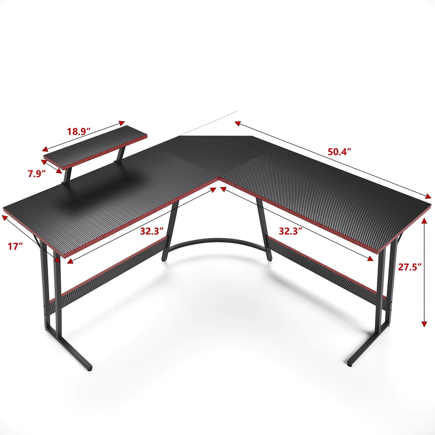 51 Inches Corner Office Desk