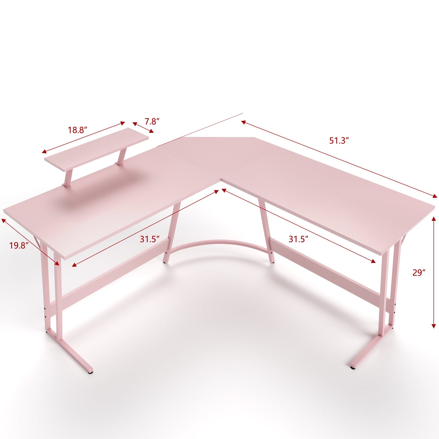 51 Inches Corner Office Desk