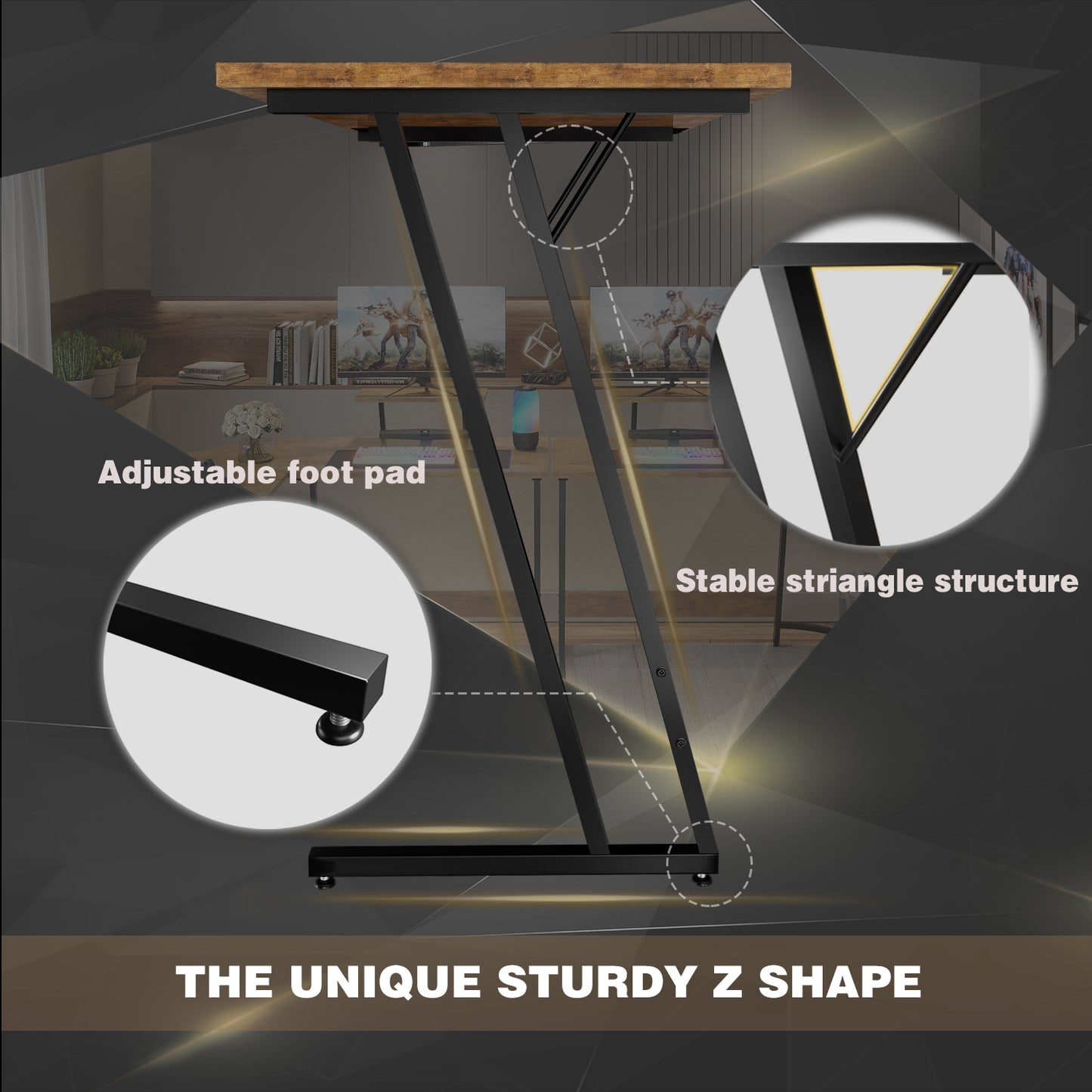 51 Inches Corner Office Desk
