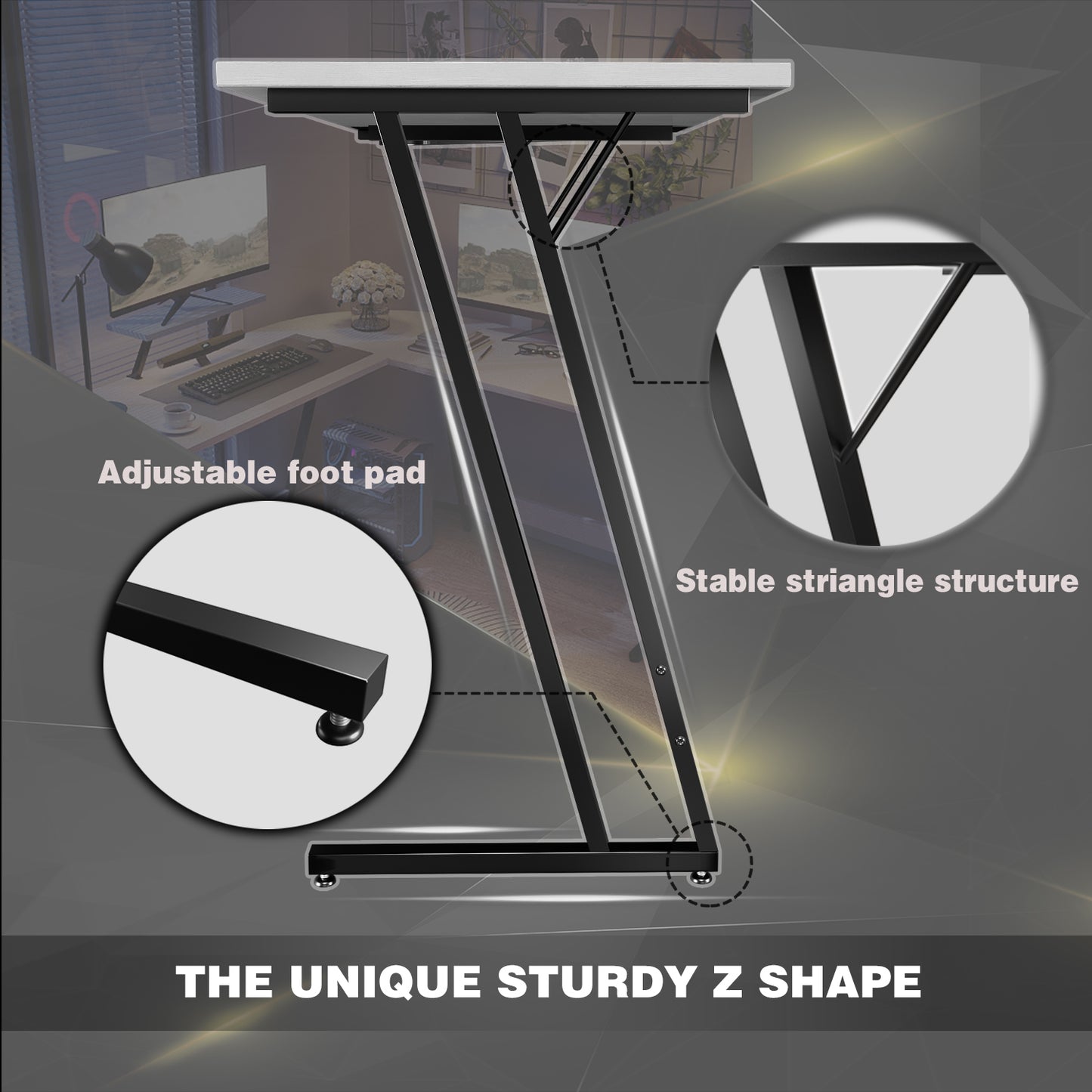 51 Inches Corner Office Desk