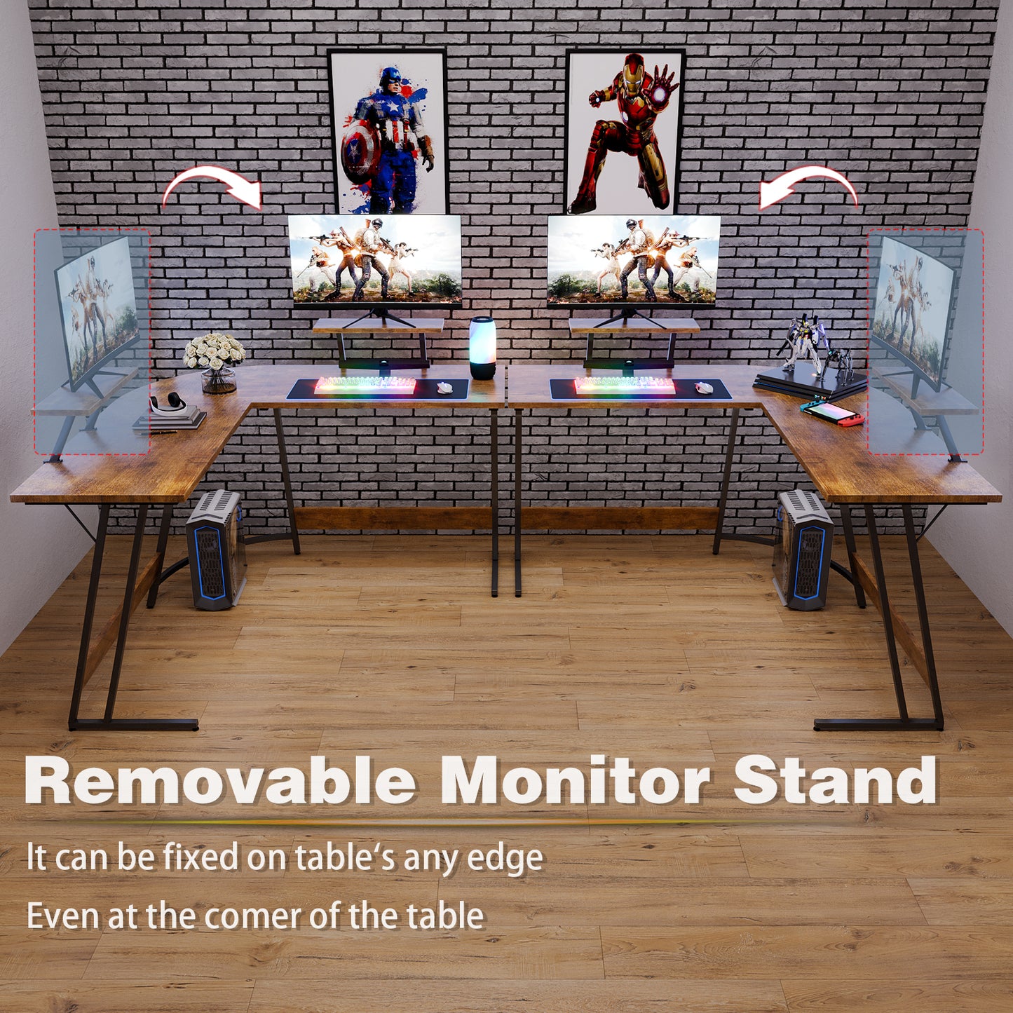 51 Inches Corner Office Desk