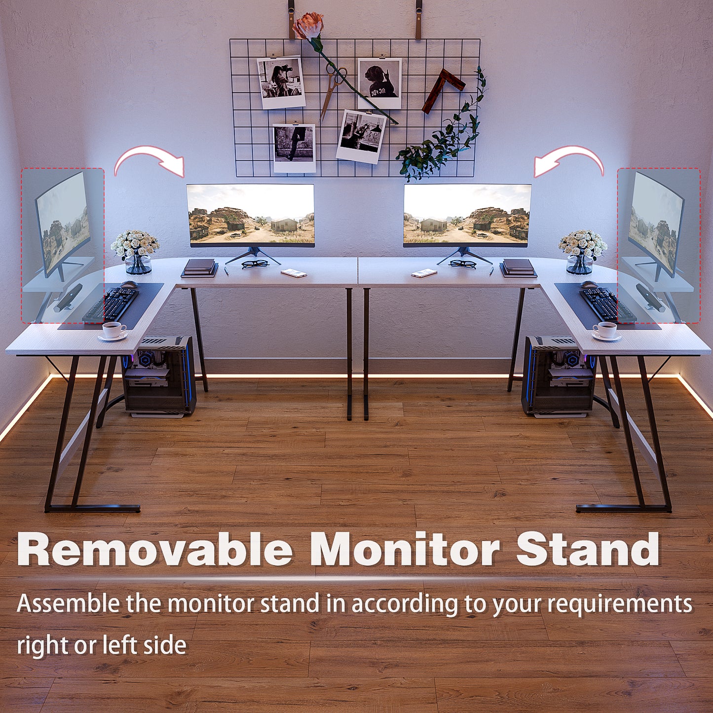 51 Inches Corner Office Desk