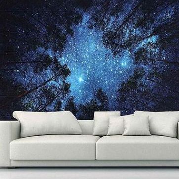 Starry Forest Tapestry