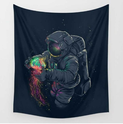 Cosmic Astronaut Tapestry