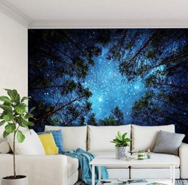 Starry Forest Tapestry