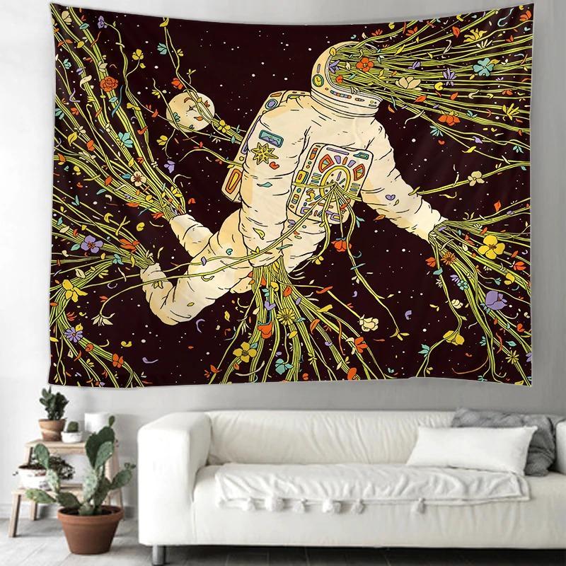 Astronaut Wanderer Tapestry Background Cloth Valance