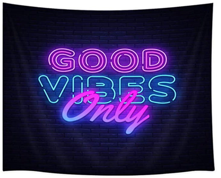 Interesting Glowing Text Tapestry Background Cloth