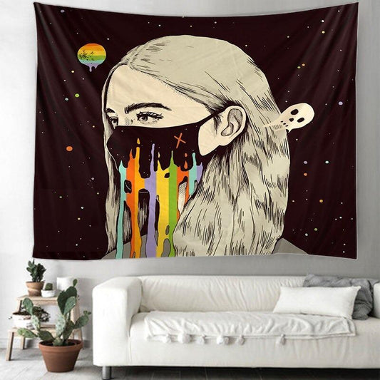 Celestial Mask Multifunctional Tapestry